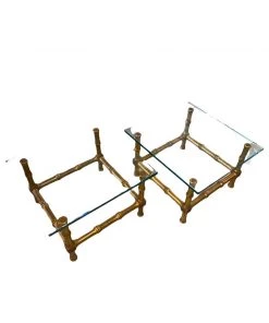 HausOfRex Hollywood Regency Gilt Side Tables (pair)