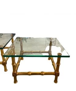 HausOfRex Hollywood Regency Gilt Side Tables (pair)