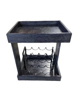 HausOfRex Cerused Oak Moderne Bar Cart