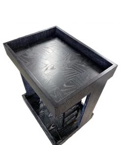 HausOfRex Cerused Oak Moderne Bar Cart