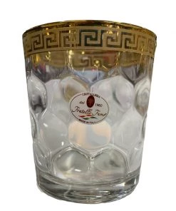 Mid Century Pasinski 22kt Gold Glassware Set Of 8 Dining