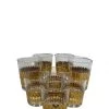 HausOfRex Italian Greek Key Gold Old Fashioned Glasses Dining
