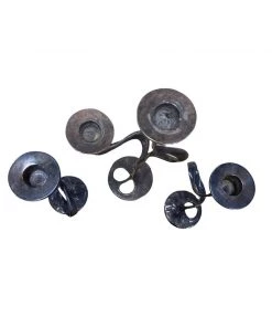 HausOfRex Vintage Brass Art Nouveau 20th Century Candle Holder Set Of 3 By German Baeckhaus Solingen Looking Playing Loving