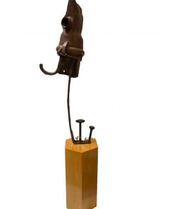 HausOfRex Abstract Metal Art On Wood Looking Playing Loving