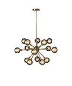 HausOfRex Starling LED 15 Light Chandelier Antique Brass Lighting
