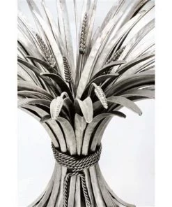 HausOfRex Selena Regency Glass Top Silver Metal Haystack Round Dining Table