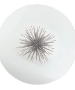 HausOfRex Selena Regency Glass Top Silver Metal Haystack Round Dining Table