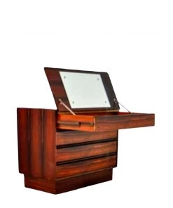 HausOfRex Sleeping Mid Century Westnofa Rosewood 4 Drawer Chest W/Mirror