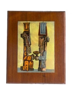 HausOfRex Judith Daner Mid Century Enamel On Teak