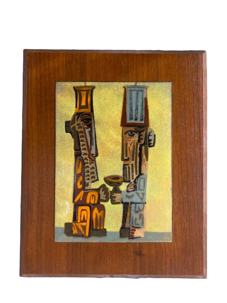 HausOfRex Judith Daner Mid Century Enamel On Teak 1 HausOfRex Judith Daner Mid Century Enamel On Teak