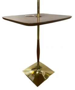 HausOfRex Laurel Brass And Walnut Floor Lamp