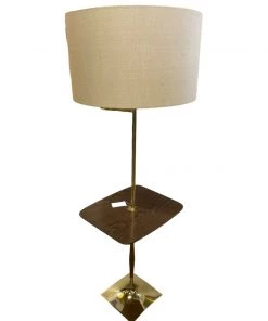 HausOfRex Laurel Brass And Walnut Floor Lamp