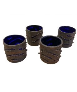 HausOfRex Mid Century Encased Brutalist Votive Candle Holders (4) Dining