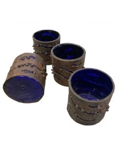 HausOfRex Mid Century Encased Brutalist Votive Candle Holders (4) Dining