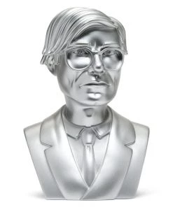 HausOfRex ANDY WARHOL LIMITED EDITION 12" BUST SILVER VINYL ART SCULPTURE Living