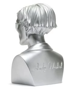 HausOfRex ANDY WARHOL LIMITED EDITION 12" BUST SILVER VINYL ART SCULPTURE Living