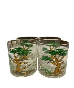 HausOfRex Mid Century Courec Old Fashioned Glasses (5) Dining