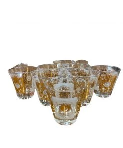 Culver Mid Century Shot/Juice Glasses (8)