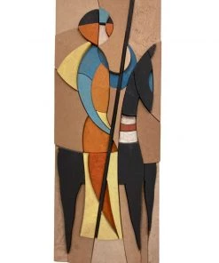 HausOfRex Mid Century Artwork Retro Characters Don Quixote And Sancho Panza Looking Playing Loving