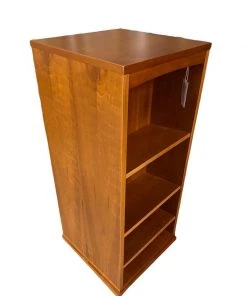 HausOfRex Mid Century Modern Danish Teak Revolving Small Bookshelf