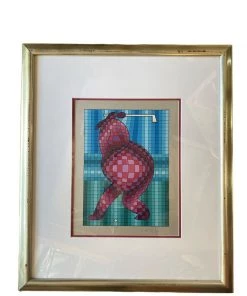 HausOfRex Looking Playing Loving Vassarley "Golfer" Lithograph Fr.