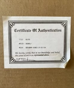 HausOfRex Looking Playing Loving Vassarley "Golfer" Lithograph Fr.