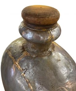 HausOfRex Vintage Damigiana Brass And Metal Bottle Looking Playing Loving