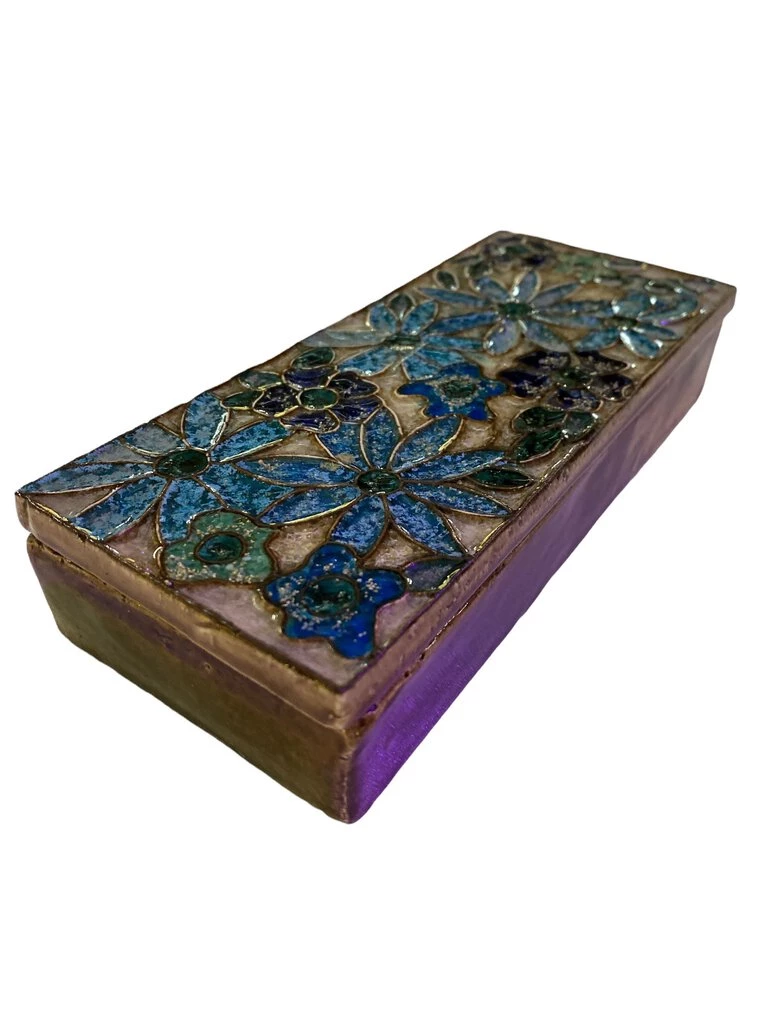 HausOfRex Living Mid Century Floral Ceramic Trinket Box 1 HausOfRex Living Mid Century Floral Ceramic Trinket Box