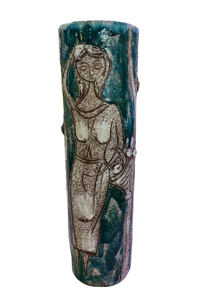 HausOfRex Mid Century Scalvo Monumental Vase Depicting Glazed Figures In Various Poses 3 HausOfRex Mid Century Scalvo Monumental Vase Depicting Glazed Figures In Various Poses