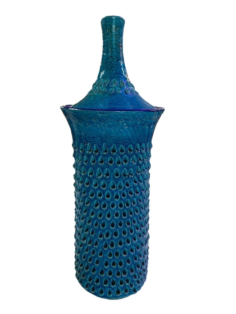 HausOfRex Bitossi Aldo Londi Italian Mid Century Rimini Blue Monumental Vase With Lid Living 1 HausOfRex Bitossi Aldo Londi Italian Mid Century Rimini Blue Monumental Vase With Lid Living