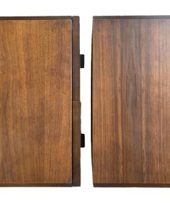 HausOfRex Lane Mid Century Mixed Woods Brutalist Nightstands (Pair)