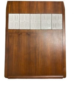 HausOfRex Lane Mid Century Modern Walnut And Ceramic Tile End Table