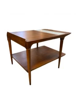 HausOfRex Lane Mid Century Modern Walnut And Ceramic Tile End Table
