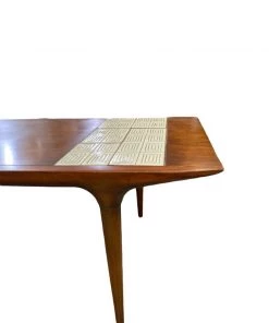 HausOfRex Lane Mid Century Modern Walnut And Ceramic Tile Coffee Table Living