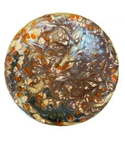 HausOfRex Mid Century Earthtones Enamel Tray Over Copper Living