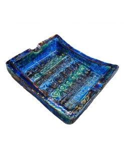 HausOfRex Bitossi Aldo Londi Rimini Blue Ashtray - Mid Century Italian Ceramic