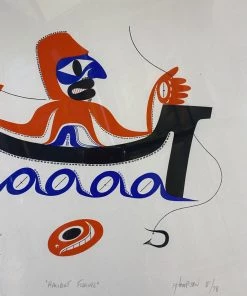 HausOfRex Living Art Thompson Vintage 1981 Northwest Coast Native, Vancouver, Canada "Halibut Fishing" 21/100