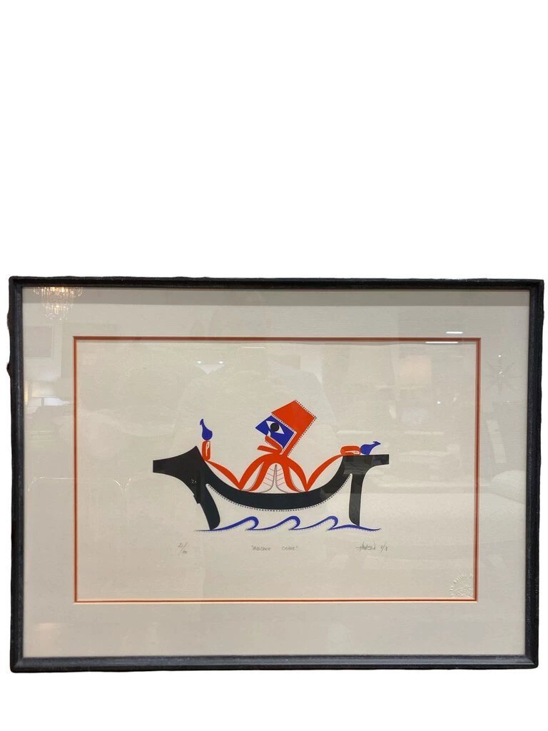 HausOfRex Art Thompson 1978 Northwest Coast Native Vancouver, Canada "Welcome Canoe" 21/100 1 HausOfRex Art Thompson 1978 Northwest Coast Native Vancouver, Canada "Welcome Canoe" 21/100