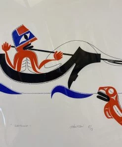 HausOfRex Art Thompson 1978 Northwest Coast Native Vancouver, Canada "Sealing" 21/100 Living
