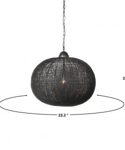 HausOfRex Lighting Woven Wire Ball Pendent Light Matt Black