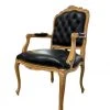 HausOfRex Dining Kind Tufted Leather Back Chair