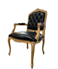 HausOfRex Dining Kind Tufted Leather Back Chair