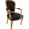 HausOfRex Dining Queen Tufted Leather Back Chair