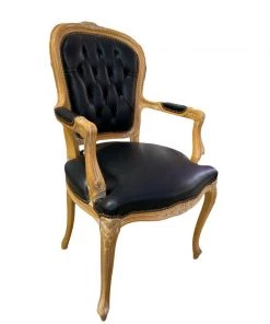 HausOfRex Dining Queen Tufted Leather Back Chair