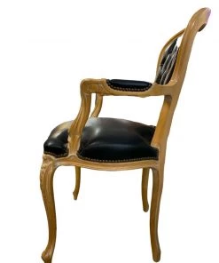 HausOfRex Dining Queen Tufted Leather Back Chair