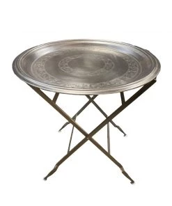 HausOfRex Living Floral Stamped Round Tray Table