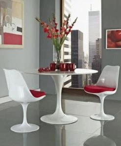 HausOfRex Tulip Side Chair Red Fabric