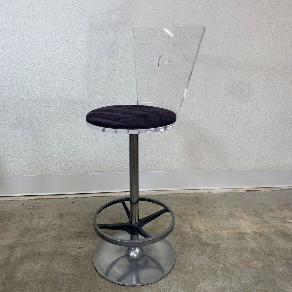 HausOfRex Set Of 2 Vintage Lucite Bar Stool 1 HausOfRex Set Of 2 Vintage Lucite Bar Stool