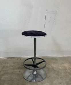HausOfRex Set Of 2 Vintage Lucite Bar Stool
