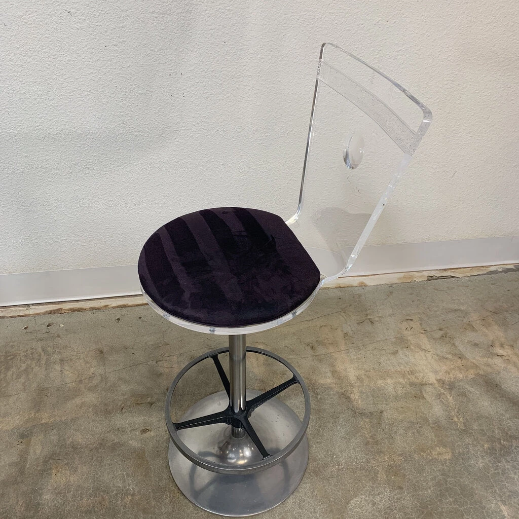 HausOfRex Set Of 2 Vintage Lucite Bar Stool 3 HausOfRex Set Of 2 Vintage Lucite Bar Stool